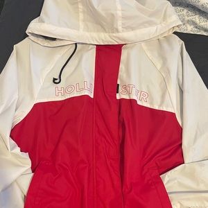 Hollister windbreaker only worn twice, has a little stain not noticeable.